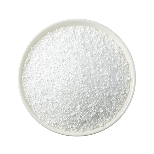Pure white D-Biotin powder granules in a bowl